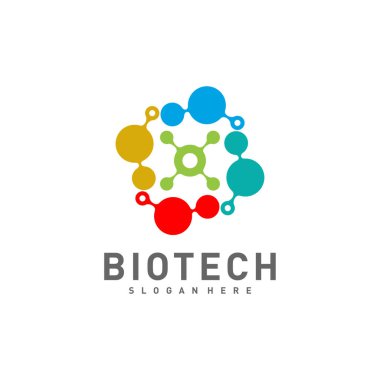 Biyoteknoloji, Molekül, DNA, Atom, Tıbbi veya Bilimsel Logo Tasarım Vektörü