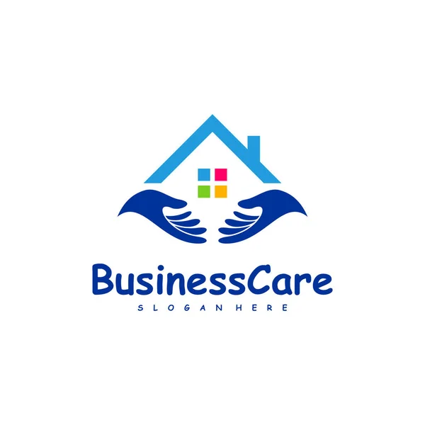 House Care Logo Design Vektor Symbolbild Vorlagenillustration — Stockvektor