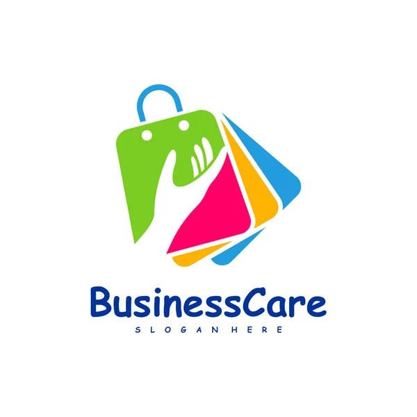 Shop Care Logo Design Vector Icon Symbol Template Illustration — Stockvektor