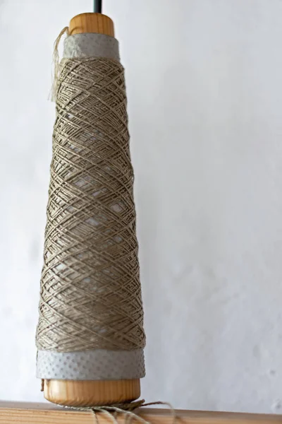 Close Spindle Coiled Yarn — Foto Stock