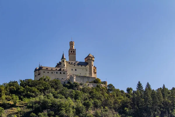 Marksburg Castle Landscape Upper Middle Rhine River Lahnstein Germany — Stock Photo, Image