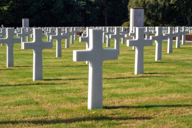 Lüksemburg, Lüksemburg 'da bulunan, 2. Dünya Savaşı' ndan kalma Amerikan askeri mezarlığının manzarası.