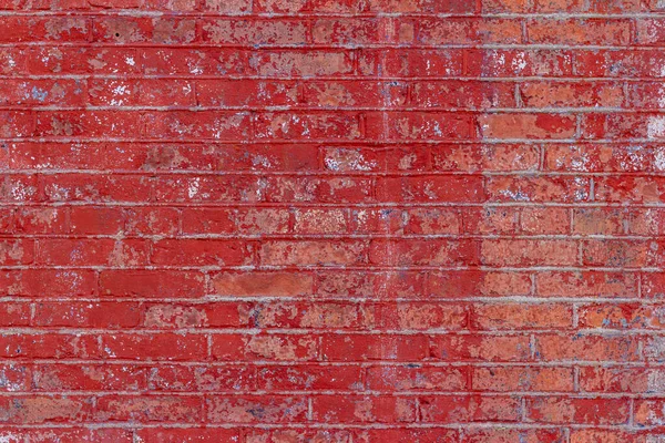 Full Frame Texture Background Rosy Red Painted Antique Brick Wall — ストック写真