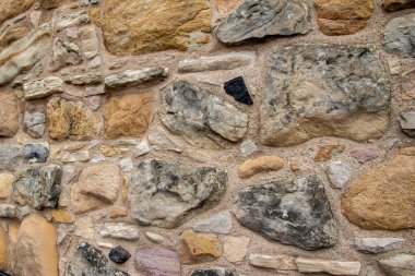 Güzel eski Avrupa Ortaçağ taş duvar soyut doku arka planı