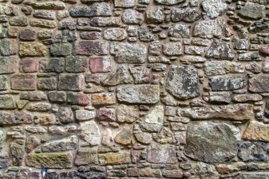 Güzel eski Avrupa Ortaçağ taş duvar soyut doku arka planı