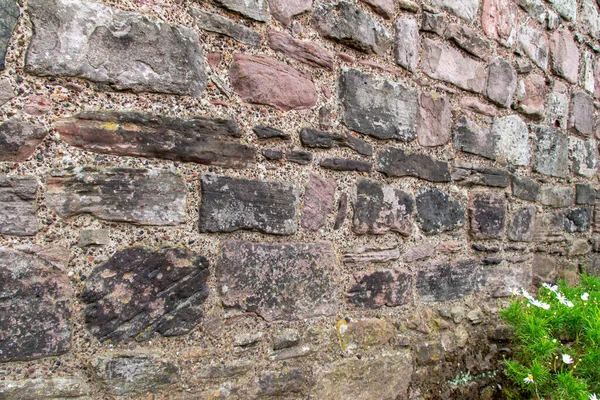 Schöne Alte Europäische Mittelalter Steinmauer Abstrakte Textur Hintergrund Blickwinkel — Stockfoto