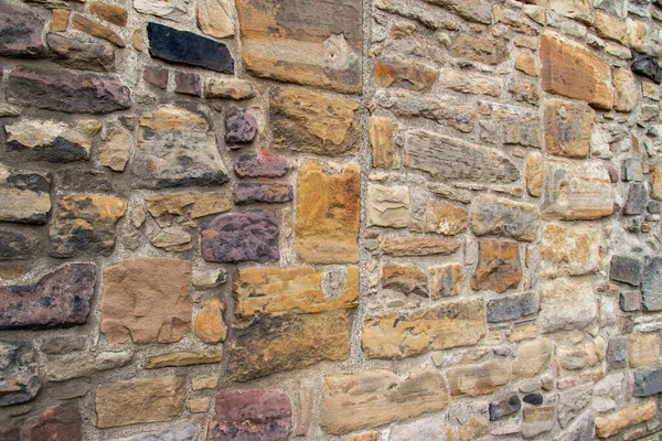 Красивая Старая Европейская Средневековая Каменная Стена Абстрактной Текстуры Фон Угол — стоковое фото