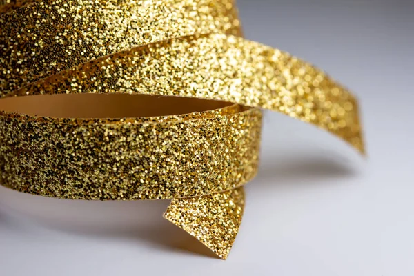 Full Frame Macro Abstract Texture Background Sparkling Gold Color Christmas —  Fotos de Stock