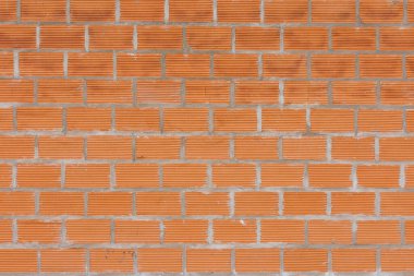 Kırmızı renkten desen tuğla duvar