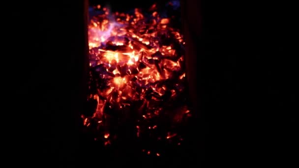 Oheň Ocel Kování Japonský Samuraj Katana Meč — Stock video