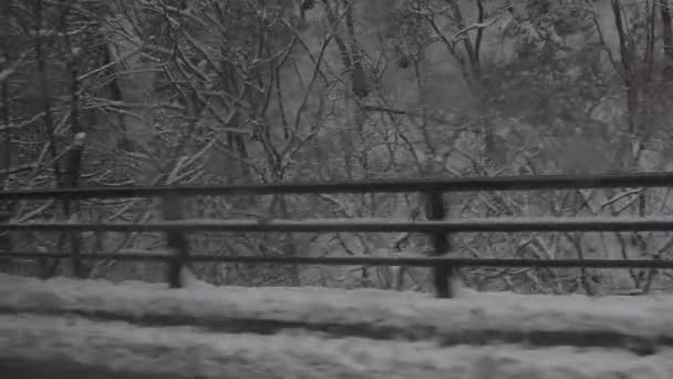 Snowfall Mountains Nagano Japan — Stok video
