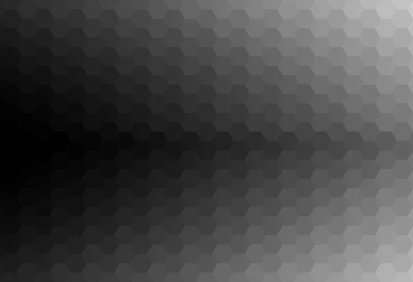 概要六角形の形状パターンの背景 グラデーションのある黒が灰色にフェードします カバー ポスター パンフレット チラシ バナー 壁のためのテクスチャデザイン ベクターイラスト — ストックベクタ