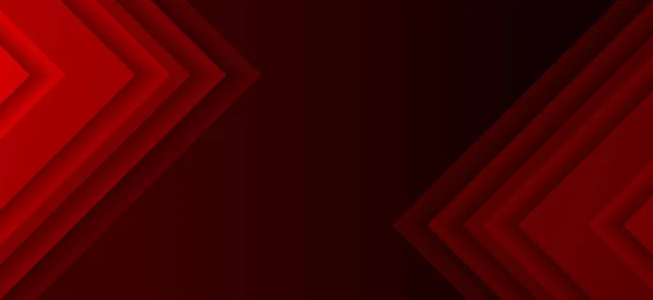Banner Abstracto Alta Tecnología Patrón Punta Flecha Gradiente Rojo Diseños — Vector de stock