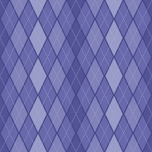 Color Trend Year 2022 Very Peri Seamless Pattern Argyle Background — Vettoriale Stock