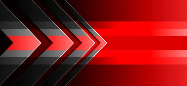 Red Abstract Background Gradient Black Tech Pattern Gray Arrowhead Design — Image vectorielle