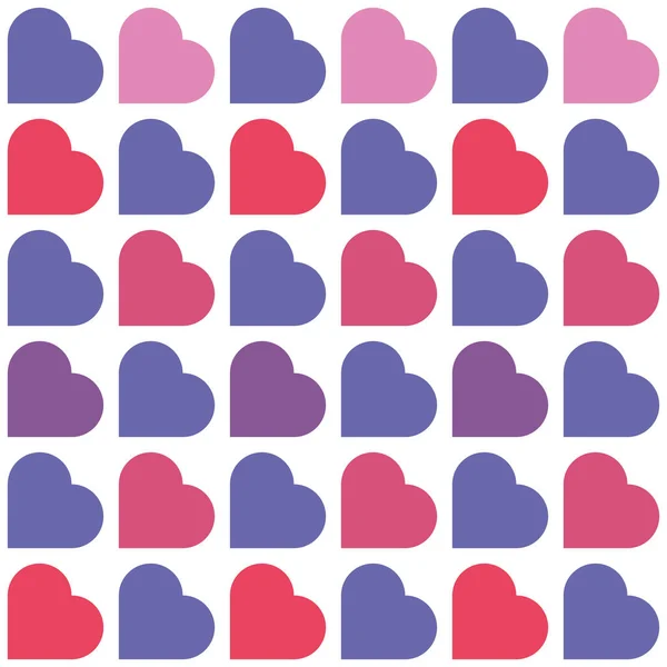 Forme Coeur Motif Fond Sans Couture Tendance Des Couleurs Année — Image vectorielle