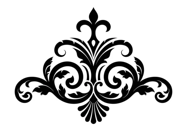 Traditional Thai Art Patterns Mixed Damask Style Classic Black White — Image vectorielle