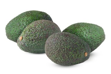 İzole edilmiş beyaz arkaplanda avokado