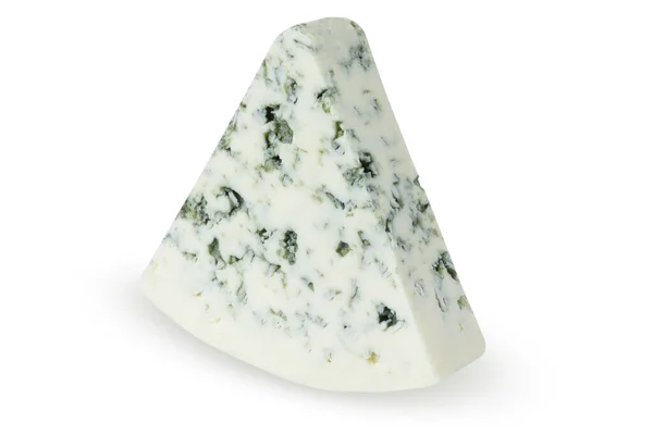 Formaggio Blu Uno Sfondo Bianco Isolato — Foto Stock