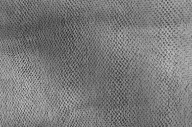 Gri tuval arka plan. Gri kumaşın dokusunun yüzeyi.