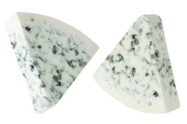 Formaggio Blu Sfondo Bianco Isolato — Foto Stock