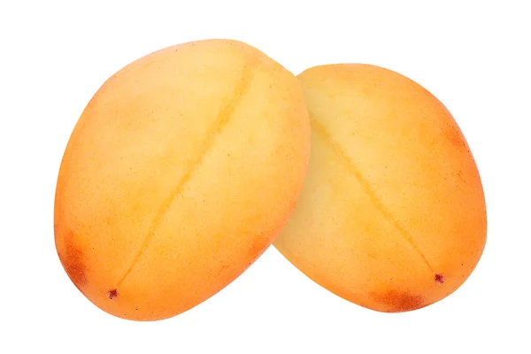 Abricots Sur Fond Blanc Isolé — Photo