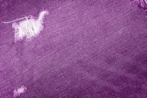 Textura Jeans Desgarrados Púrpura Para Fondo — Foto de Stock