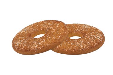 İzole edilmiş beyaz arka planda zencefilli kurabiye.