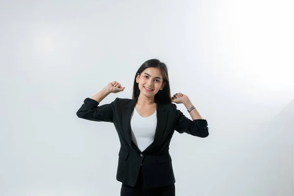 Glückliche Asiatische Geschäftsfrauen Erfolg Und Gewinnendes Konzept Glückliches Team Mit — Stockfoto