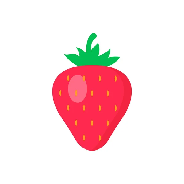 Colorful Strawberry Fruit Icon Vector Eps Fresh Berry Illustration Isolated — Vetor de Stock