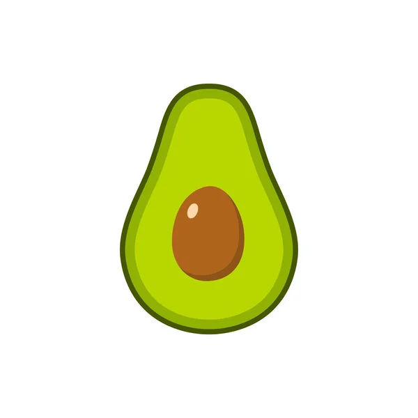 Fresh Avocado Fruit Vector Color Icon Eps Tropical Fruits Illustration — Stock Fotó