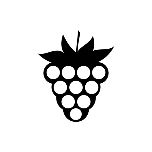 Fresh Raspberry Fruit Vector Black Icon Eps Berry Fruits Illustration — Stock Photo, Image