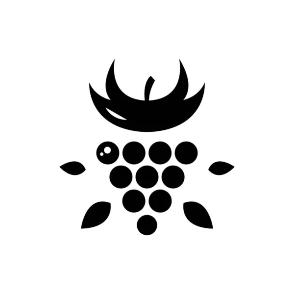 Fresh Blackberry Fruit Vector Black Icon Eps Berry Fruits Illustration — Stockfoto