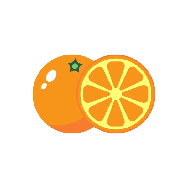 Fresh Mandarin Fruit Vector Icon Color Eps Tropical Fruits Illustration — Stock Photo, Image