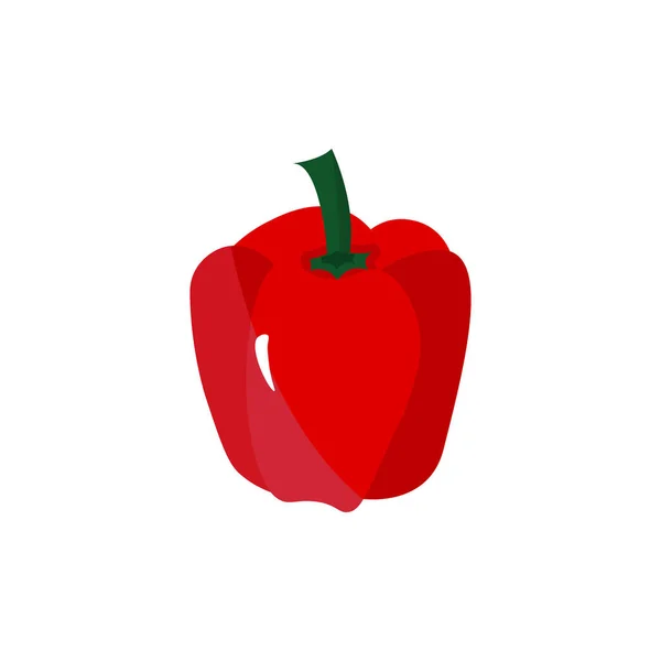 Pepper Vegetable Icon Colored Paprika Flat Illustration Farm Market Product — Stock Photo, Image