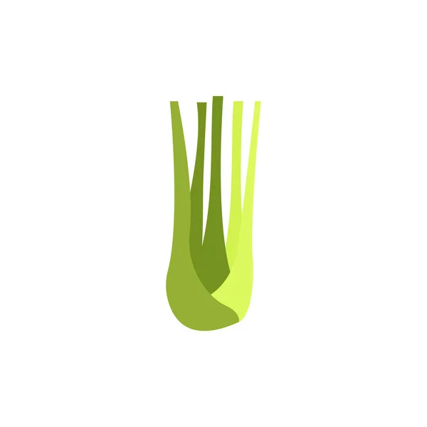Celery Leaves Icon Line Colored Vegetable Flat Illustration Farm Market — Fotografia de Stock