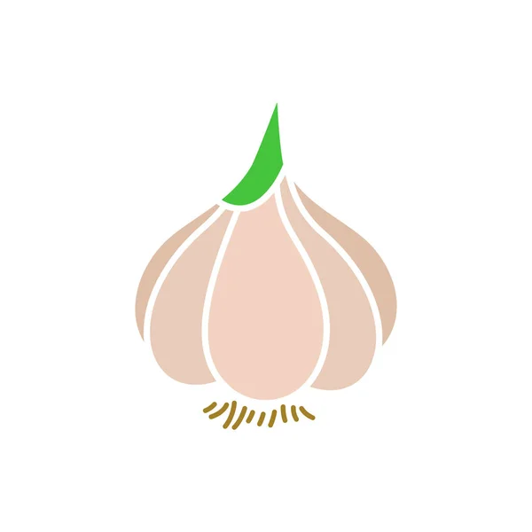 Garlic Vegetable Icon Line Colored Spice Line Flat Illustration Farm — Fotografia de Stock