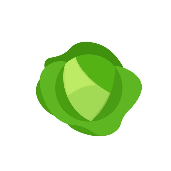 Lahana sebze ikonu çizgisi renkli. Bahçe düz çizimi. Çiftlik pazarı ürünü. Vejetaryen yemeği. Taze sağlıklı organik gıda. Vegan için ekin konsepti. Beyazda izole edilmiş