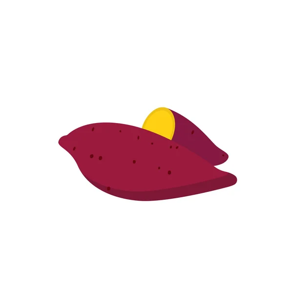 Sweet Potato Icon Line Colored Vegetable Flat Illustration Farm Market — Fotografia de Stock