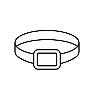 Vector outline women belt with buckle icon. EPS 10. Isolated on white symbol...Element of clothing. Stylish accessories. Fashion belt metal buckle. For any platform and purpose dev, app, web, ui