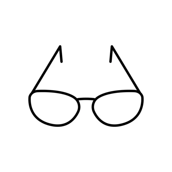 Vector Outline Black Men Glasses Icon Eps Isolated White Background — Foto Stock