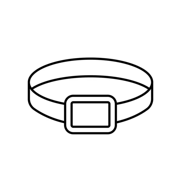 Vector Outline Women Belt Buckle Icon Eps Isolated White Symbol — Stok Foto