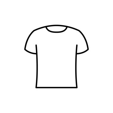 Mens t-shirt outline template icon. Basic clothing men symbol.... Short sleeve tshirt. Front view t-shirt. Isolated on white background. For Illustration, logo, app, web design, dev ui