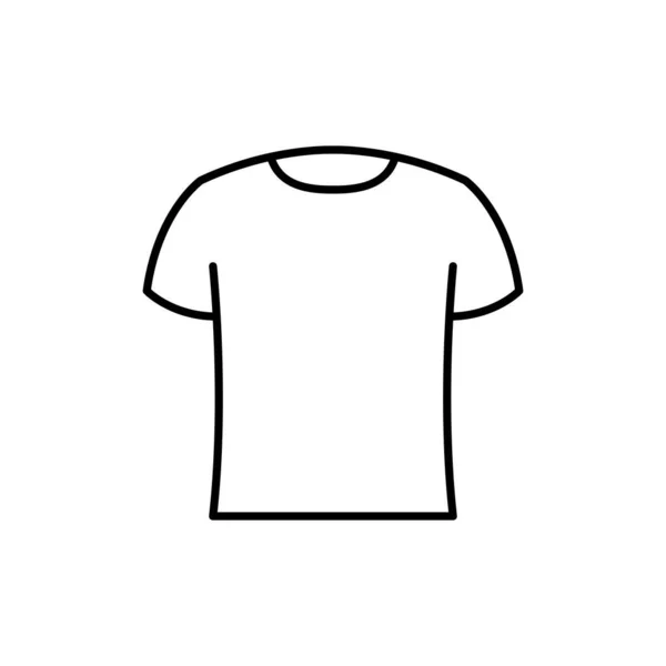 Mens Shirt Outline Template Icon Basic Clothing Men Symbol Short — 图库照片