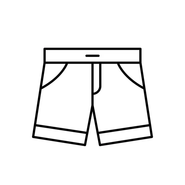 Mens Shorts Outline Template Icon Basic Clothing Men Symbol Men — Zdjęcie stockowe