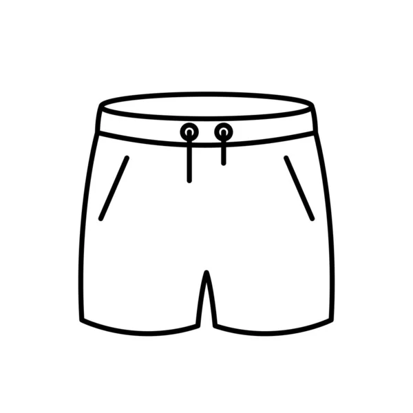 Mens Swimming Shorts Template Icon Basic Clothing Men Symbol Men — Stockfoto