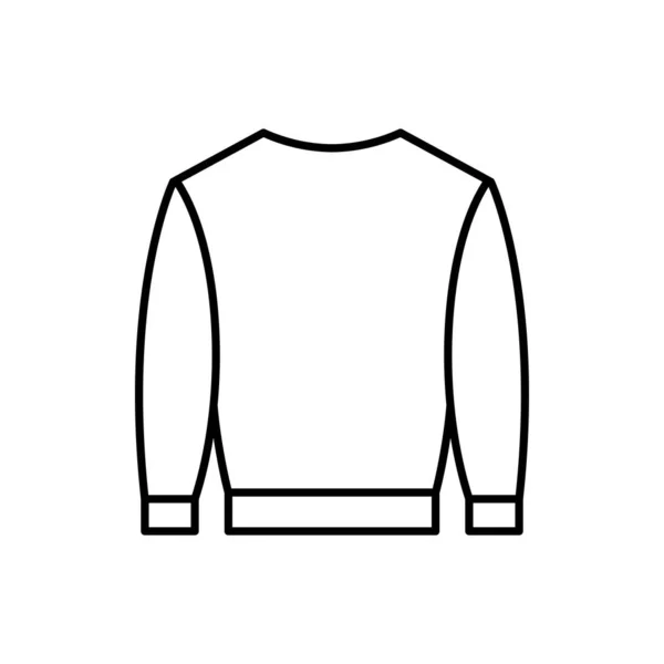 Mens Sweatshirt Outline Template Icon Basic Clothing Men Symbol Boy — Zdjęcie stockowe