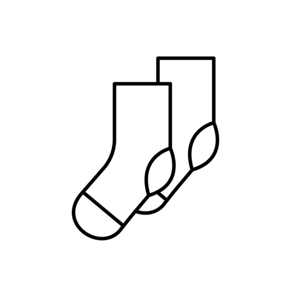 Elegant Mens Socks Outline Vector Icon Eps Cotton Male Product — Stock Photo, Image