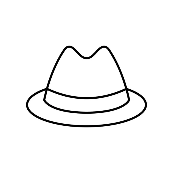 Classic Man Hat Outline Vector Icon Eps Vintage Hat Retro — Zdjęcie stockowe