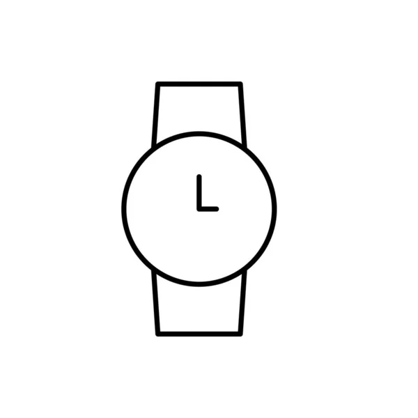 Класичний Чоловічий Годинник Контур Вектор Значок Eps Наручний Годинник Просто — стокове фото